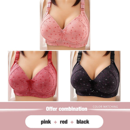 2024 Large size thin underwear anti-sagging bra