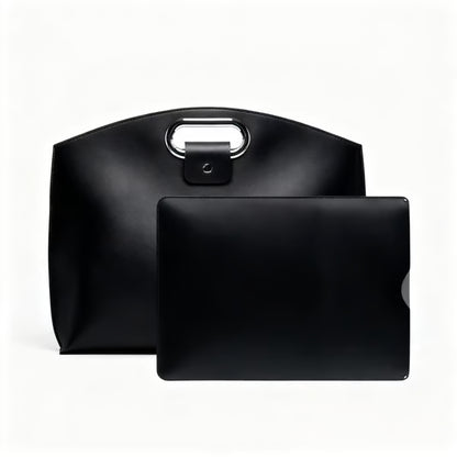 The 2-Piece Set: Sophisticated Business Waterproof Leather Laptop & Tote Set