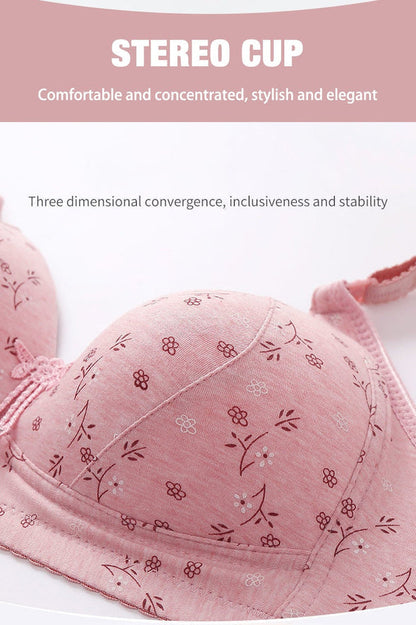2024 Large size thin underwear anti-sagging bra