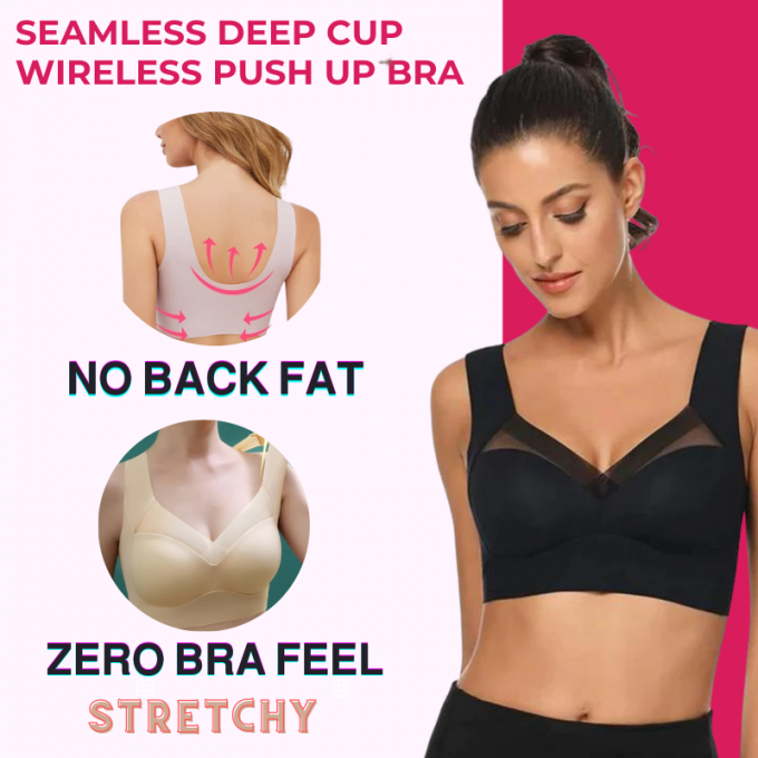 Plus Size Seamless Push Up Wireless Bras
