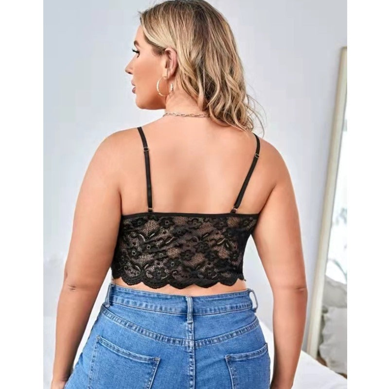 Lace Top Plus Size TANK TOP T-SHIRT