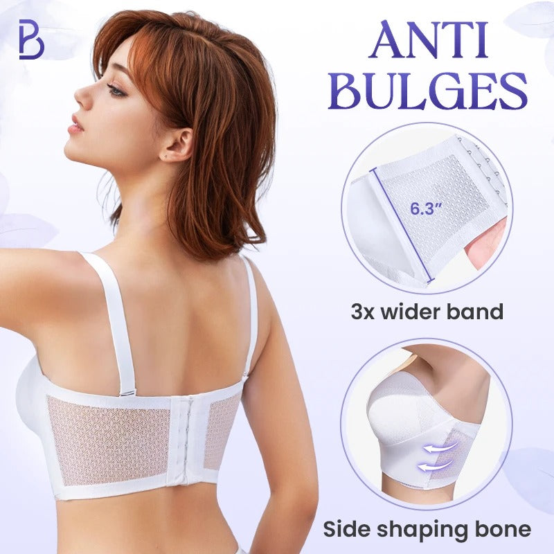 Breathable Non Slip Strapless Front Buckle Push Up Bra