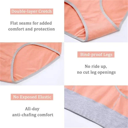 Buy 5 Get 5 Free Cotton Breathable Moisture-absorbing Antibacterial Underwear