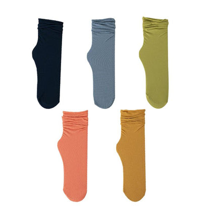 Thin Loose Socks Pile Socks Solid Colors Ice