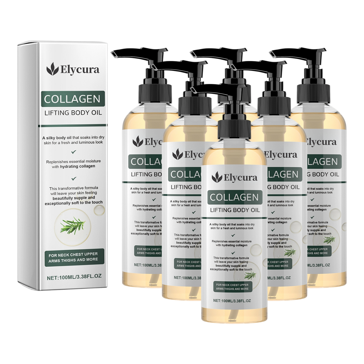 Elycura™ Collagen Oil | Tightens and lifts sagging skin by 98% within 24 hours