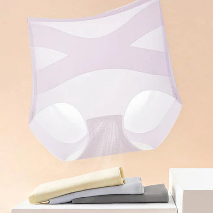 WOMENS HIGH-WAIST BREATHABLE ULTRA-THIN PANTIES WITH TUMMY-CONTROL & HIP-LIFTING