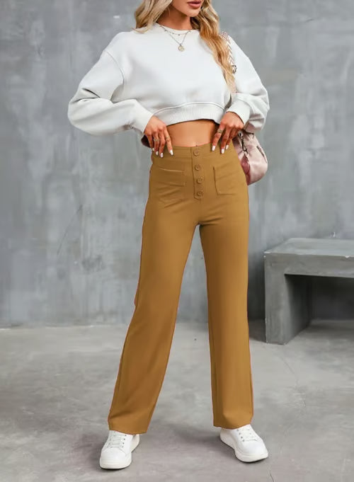 🔥Buy one get one free🔥 multi-pocket stretch casual pants