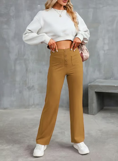 🔥Buy one get one free🔥 multi-pocket stretch casual pants