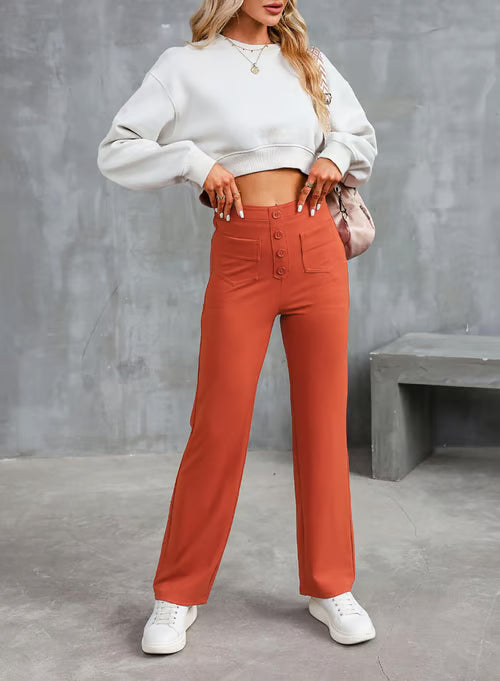 🔥Buy one get one free🔥 multi-pocket stretch casual pants