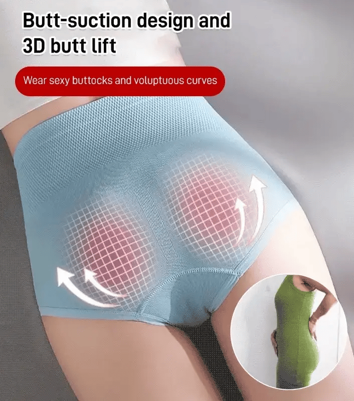 🔥Limited time offer!🔥 HIGH WAISTED TUMMY TUCK HIP LIFTING NO TRACE WORMWOOD ANTIBACTERIAL PANTIES