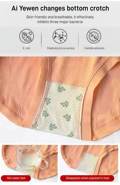 🔥Limited time offer!🔥 HIGH WAISTED TUMMY TUCK HIP LIFTING NO TRACE WORMWOOD ANTIBACTERIAL PANTIES