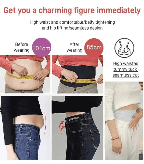 🔥Limited time offer!🔥 HIGH WAISTED TUMMY TUCK HIP LIFTING NO TRACE WORMWOOD ANTIBACTERIAL PANTIES