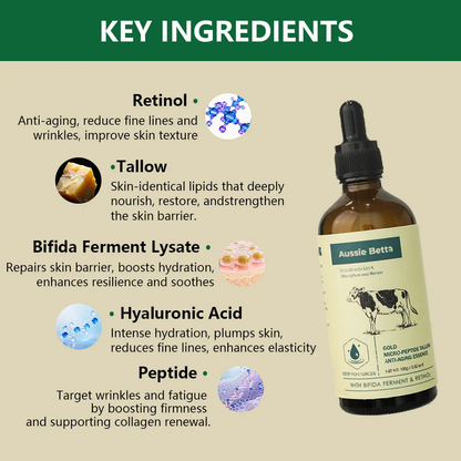 Aussie Betta Gentle Retinol Tallow Serum | Sensitive Skin & Rosacea Safe Anti-Aging | Australian Grass-Fed