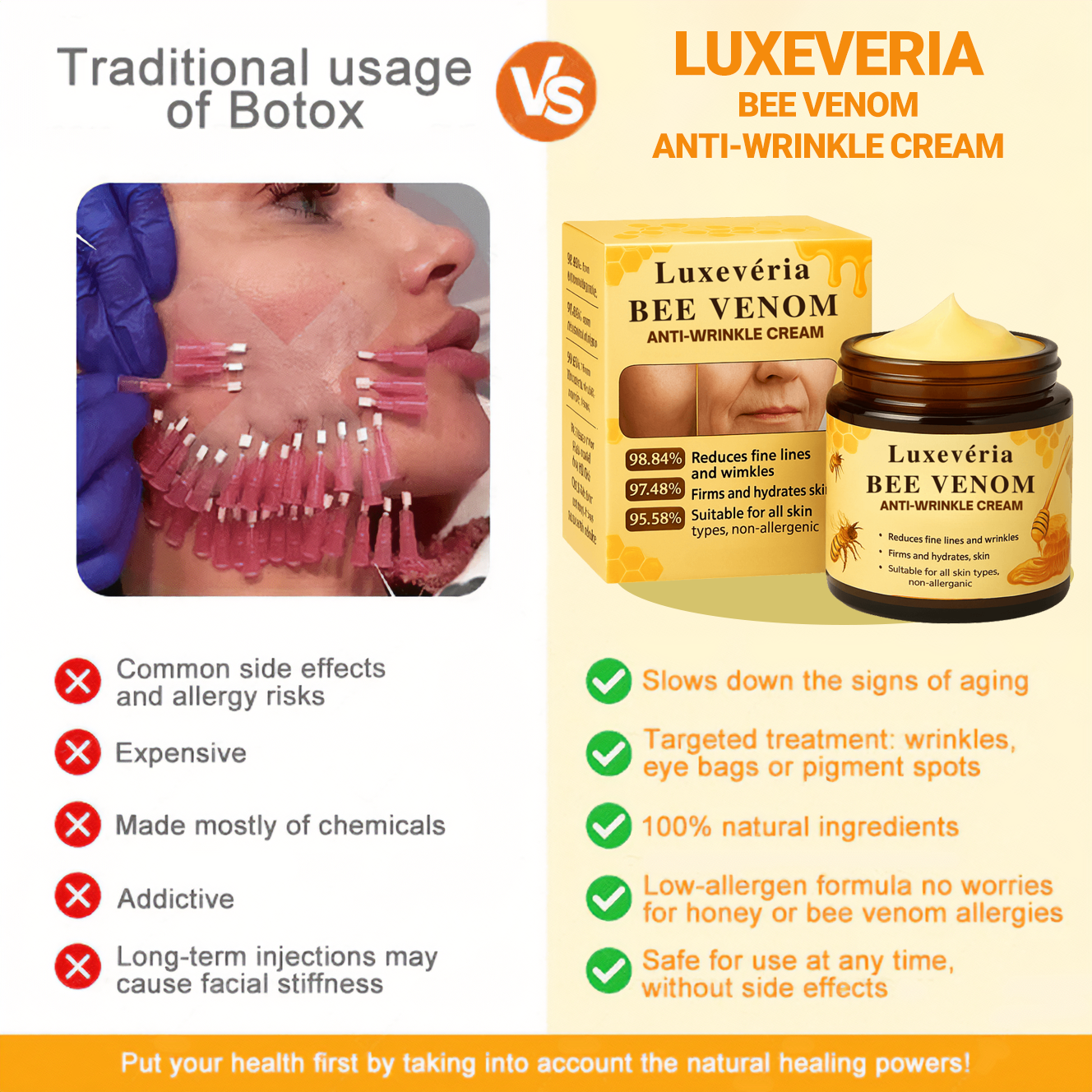 🏆Flash Sale Buy 1 get 1 Free⚡ Luxevéria Bee Venom Firming & Anti-Wrinkle Cream