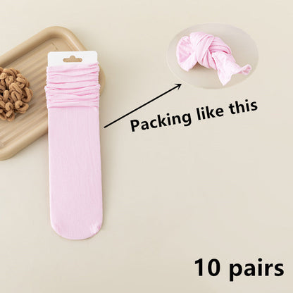 Thin Loose Socks Pile Socks Solid Colors Ice
